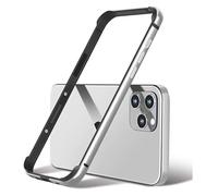 Marco de Metal de Aluminio, Estuche rígido Delgado para iPhone 15/16/17Pro, Marco de Metal blindado con Parachoques Interior Suave, protección de Borde Elevado (Plata, para iPhone 16 Pro MAX)