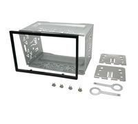 Marco de Metal para Radio Coche 2 DIN - Kit de Montaje para Radio de Coche Doble DIN para Reproductor de DVD, navegación GPS