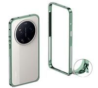 Marco de metal sin cubierta trasera compatible con Xiaomi Mi 17 Ultra Leica versión, mate sin marco, a prueba de golpes, anticaída, funda básica, protección de disipación de calor, ligero (Green)