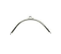 Marco de Monedero Plata Brillante Básico Marco de Monedero de Metal Cierre de Broche de Beso Accesorios de Bolsa DIY/46(18.5 CM)