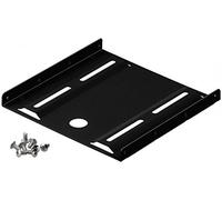 Marco de montaje | 1 compartimento | Set de montaje para discos duros | de 2,5 a 3,5 pulgadas | Soporta cualquier disco duro SSD HDD de 2,5 pulgadas | Ángulo de montaje de metal | Negro