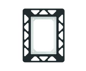 Marco de montaje TECEfilo, para montaje empotrado, 9242042, Color: Negro