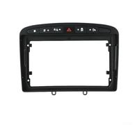 Marco de panel de DVD para coche, marco de panel de reproductor de radio doble 2 DIN para 308 408 2008-2016 (negro mate)