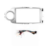 Marco De Panel De Radio para Toyota para Yaris 2012-2017, Compatible con Pantalla De Unidad Principal De 2 DIN De 9 Pulgadas. Montaje Autoradio(Frame and Cables)