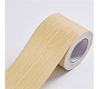 Marco de papel de pared autoadhesivo, Borde de papel pintado autoadhesivo con veta de madera, 5 m/10 m, paquete de 1(Wood Mi,5 meters)