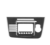 Marco de para Radio Coche Universal Consola Central para Coche con Volante a la Izquierda, Panel de CD, Marco de Fibra de Carbono Negra, Compatible con Seat Altea 2004-2008.(Black)