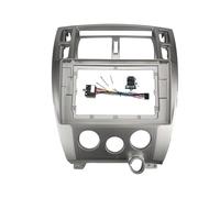 Marco de para Radio Marco para Radio Marco De La Carcasa del Panel para Radio Estéreo MP5 Y GPS De 10.1 Pulgadas para Hyundai para Tucson (2006-2013).(Cable-Silver)