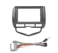 Marco de para Radio Marco para radio Panel De Video Para Radio Coche Reproductor Audio, Tablero 2 DIN De 9 Pulgadas Para JAZZ, Para CITY Para FIT 2002-2008 Con Aire Acondicionado KMAGE(LHD with Cable)