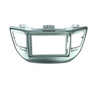 Marco de para Radio Marco para Radio Panel Frontal para Radio De Coche, GPS, MP5, Estéreo, 2 DIN, De 9 Pulgadas, para Hyundai para Tucson 2015-2017(Frame-Silver)