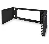 Marco de pared 19" 4U de profundidad ajustable, apilable, negro (RAL 9005)