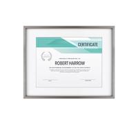 Marco de pared de galer a de metal MCS Master & Co. Foundry, color plata oscuro, 11 x 14 pulgadas, con paspart a 8,5 x 11 pulgadas