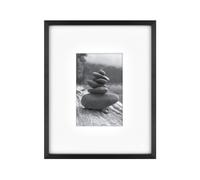 Marco de pared de galer a de metal MCS Master & Co. Foundry, negro, de 8 x 10 pulgadas, con paspart de 4 x 6 pulgadas