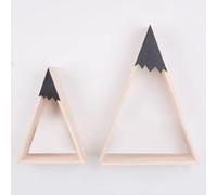 Marco de pared decorativa 2 unids/set decoración del hogar estilo nórdico for estante de pared de habitación estante de montaña de nieve de madera estante flotante for habitación de niños Estantería f