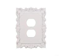 Marco de pared tallado retro, cubierta decorativa victoriana para interruptores de luz estadounidenses, elegante placa frontal de plástico impresa en 3D para uso doméstico y comercial (B)