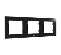 Marco de pared triple para interruptor en negro sp. Marco de pared Shelly 3