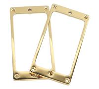 Marco de Pastilla de Guitarra de Metal, Cubierta de Anillo de Montaje de Pastilla, Piezas de Repuesto de 2 Piezas, Mano de Obra Fina de Alta Dureza para Pastillas Humbucker (GOLD)