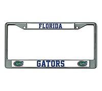 Marco de Placa Cromado NCAA, Unisex Adulto, FC100104, Plata, 12" x 6"