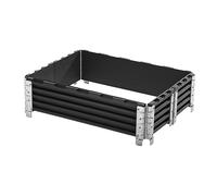 Cerco de plástico, UE 2 unidades, para palet de 800 x 600 mm, plegable con 6 bisagras