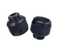 Marco de Protección Contra Caídas 2x Protector de motor de choque deslizante de marco de horquilla delantera de motocicleta Universal de aluminio Topes Anticaida(Black)