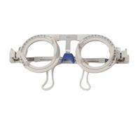 Marco de prueba profesional de aleación de aluminio de 50 mm ~ 72 mm, puede llevar 4 lentes, con medición de distancia cercana a los ojos, piernas ajustables, tienda de gafas y uso en el hospital