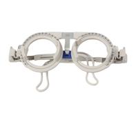 Marco de prueba profesional de aleación de aluminio de 50 mm ~ 72 mm, puede llevar 4 lentes, con medición de distancia cercana a los ojos, piernas ajustables, tienda de gafas y uso en el hospital