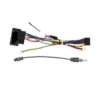 Marco de Radio 9Inch 2 DIN Automóvil Radio Fascias Panel Tablero De Instrumentos Marco Instalación Multimedia para VW para Sharan 2012-2016 2017 2018(Cable)