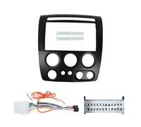 Marco de Radio Coche Marco Panel Pantalla Radio Audio Tablero DVD GPS Fascia Cableado Cable De Energía Arnes Kit para Hummer H3 2005-2010(Cable de Marco LHD)