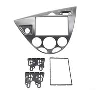 Marco de radio compatible con Ford 2 DIN para Focus para Fiesta 1998 2006, diseñado para una fácil integración multimedia (Silver Gey)