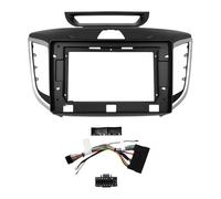 Marco de Radio para Hyundai IX25 para Creta 2014-2019 Audio Coche Fascia Marco Adaptador 9 10.1 Pulgadas Pantalla Grande 2DIN Salpicadero Montaje Panel(Cable de Marco de 10 Pulgadas)
