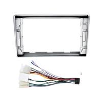 Marco De Radio para Toyota para Avensis 2003-2008 Adaptador Android Kit Embellecedor Tablero Panel Interior(Plata,Frame AN Cord)