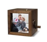 Marco de recuerdos personalizado para papá - Regalo de fotos personalizado con manivela para marido o abuelo, sorpresa de Navidad ideal