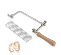 Marco de sierra para joyero, marco de acero con mango de madera, sierra de calar, sierra de acero para carpintería DIY, herramienta de joyería, equipo de mango de corte, arco de sierra(tipo B)