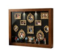 Marco de Sombra para Parejas - Mini Museum Kit De Bricolaje con Silueta, Pantalla De Foto Pequeña De Silueta Museo De Bricolaje, Miniatura Decoración De Memoria De Ti | Mini Museo
