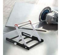 Marco de soporte ajustable para máquina de corte, soporte de sierra de mesa ajustable de altura 55-135 mm, soporte de material metálico plegable para corte