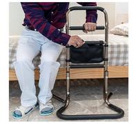 Marco de soporte para asistencia de pie, pasamanos de seguridad de altura ajustable con 4 asas, capacidad de carga de 136 kg, movilidad y ayuda para la vida diaria