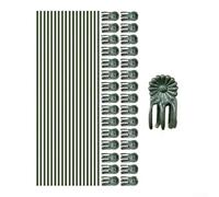 Marco de soporte para plantas, 50 juegos de clips y estacas de orquídea, poste verde flexible para plantas en maceta, abrazadera de tallo de agarre suave, ayuda de crecimiento vertical para jardín