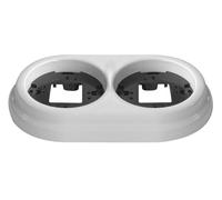 Marco de superficie de porcelana blanca de 2 elementos F-Bright: diseño elegante, duradero y fácil instalación, ideal para acabados modernos.