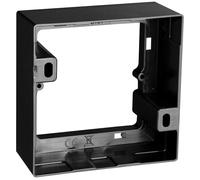 Marco de superficie individual | FLAIR | 80 x 80 x 35 mm | Marco de cubierta robusto con orificios de montaje para una fácil instalación (negro mate)