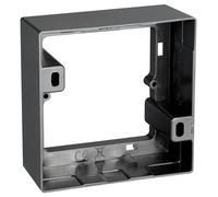 Marco de superficie simple | FLAIR | 80 x 80 x 35 mm, antracita | Marco de cubierta robusto con orificios de montaje para una fácil instalación