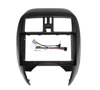 Marco de tablero de 9 pulgadas para Nissan MARCH Micra K13 2013-2017, radio de coche, reproductor de MP5, marco de panel de carcasa de 2 DIN, unidad principal de fascia estéreo (fascia) (fascia con