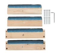 Marco de tiras para bordar, 9,8 pulgadas, 4 lados, madera maciza resistente, marco de enganche para alfombras de fácil montaje con tornillos, llave para proyectos de manualidades