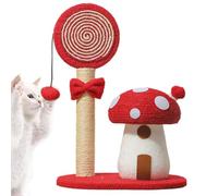 Marco de trepadores de gatos de champiñones, poste de rascado de gato en de hongo,Lindo juguete interactivo Torre de gatos - Pictos de rascado de estables Junta de sisal para sala de estudio dormitori