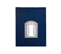 Marco de ventana de papel ligero para composición de fotos sobre la marcha con tres opciones elegantes, panel clásico cuadrado y arquetipos arqueados (B)