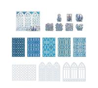 Marco de ventana envejecido artesanal Etiqueta decorativa PET impermeable para álbumes de recortes Fabricación de tarjetas Libro de recuerdos Invitación Herramienta de etiqueta creativa