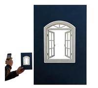 Marco de ventana para accesorios de fotografía - Imagen divertida portátil reutilizable - accesorios de ventana paisaje y vacaciones, para fiesta al aire libre estudio retrato picos de montaña lados