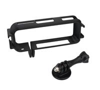 Marco de zapata fría extendida para cámara con adaptador para Insta360 X4 AIR, capacidad horizontal y vertical con soportes dobles de zapata fría, recortes para controles y expansión de accesorios en