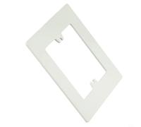 Marco decorativo de placa de enchufe de interruptor de pared tipo 86, material de policarbonato, fácil instalación, compatible con varias tomas, opciones de blanco/gris/dorado (blanco-tipo 1)