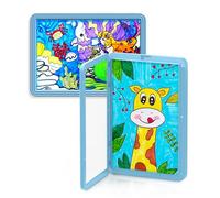 Marco Dibujos Infantiles A3, Recargable De Pared Marco Para Dibujos Infantiles 30x42 Adecuado Para Habitaciones Infantiles El Frente Se Abre Para Colocar Dibujos Infantiles Postales(Azzurro cielo