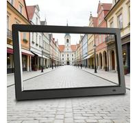 Marco Digital con Video Y Mando - Portafotos Digital, Pantalla IPS HD, USB/SD, Reproduce Música/Fotos/E-Book, Calendario/Reloj, Sensor Movimiento, Montaje En Pared(Black,19in)