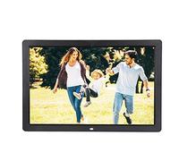 Marco digital de 17 pulgadas, marco de fotos digital 1440 x 900 de alta resolución, fotos, música, vídeo del reproductor, calendario, despertador, con mando a distancia